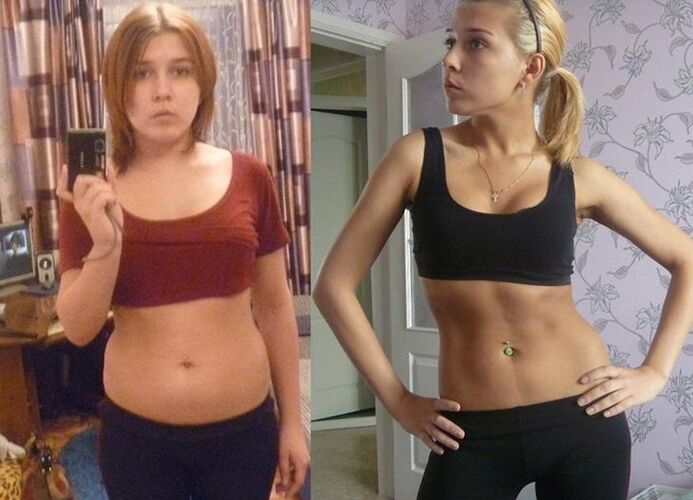 sebelum dan sesudah mengikuti diet bebas karbohidrat