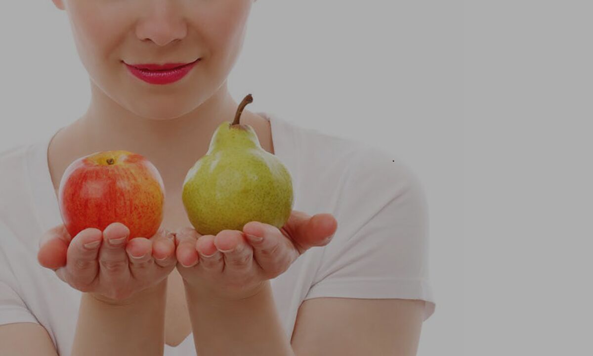 Apel dan pir dalam diet buah soba
